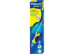 Pelikan® 809160 Stilografica Griffix® R2NBR - Blu Neon Fresco, Destrorsa In Astuccio Pieghevole