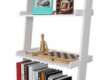 Casaria® Scaffale Libreria A Scala Da Parete 180X64X37Cm Legno 5 Ripiani Portasciugamani Salvaspazio Scaffali Scaletta Scaffale Bagno Asciugamani