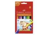FABER-CASTELL 116501 Matita Colorata Jumbo Forma Triangolare - 12 Colori Assortiti, Scatola Di Cartone