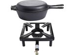 Set Da Cucina A Sgabello Con Padelle In Ghisa Set Combinato Ø 25,5 Cm