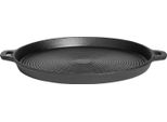 Padella In Ghisa Ø 35 Cm, Rotonda, Nera, Per Tutti I Tipi Di Piano Cottura, Buona Distribuzione Del Calore, Robusta E Resistente, Ideale Per Friggere E Grigliare