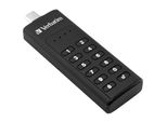 Verbatim 49431 Verbatim Keypad Secure 64GB Usb 3.1 Gen 1 USB-C