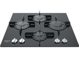 Hotpoint Ftghg 641 D/Ha(Bk) Piano Cottura Nero Da Incasso 60 Cm Gas 4 Fornelli