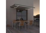 The Living Store Tenda Da Sole Manuale A Scomparsa Con Led 450X300 Cm Crema