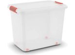 Kis K Latch Box Armadietto Portaoggetti Rettangolare Arancione, Trasparente