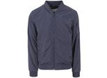 Allwetterjacke Urban Classics "Urban Classics Herren Light Bomber Jacket", Herren, Gr. M, Blau (Navy), 100% Polyester, Unifarben, Normal, Amerikanischer Ausschnitt, Jacken