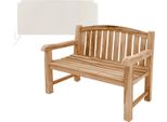 Teako Design Elegante Panca Da Giardino Bari In Teak - Resistente Alle Intemperie E In Varie Dimensioni (120 Cm, Crema)