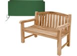 Teako Design Elegante Panchina Da Giardino Bari In Teak - Resistente Alle Intemperie E In Varie Dimensioni (120 Cm, Verde)