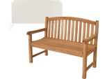 Teako Design Elegante Panca Da Giardino Bari In Teak - Resistente Alle Intemperie E In Varie Dimensioni (120 Cm, Crema)