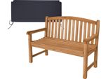 Teako Design Elegante Panca Da Giardino Bari In Teak - Resistente Alle Intemperie E In Varie Dimensioni (120 Cm, Nero)
