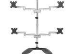 Startech.Com Armquadss Supporto Da Tavolo Per Tv A Schermo Piatto 81,3 Cm (32") Nero, Argento Scrivania"