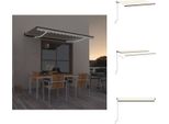 Vidaxl Tenda Da Sole Manuale A Scomparsa Con Led 450X350 Cm Crema - Tende Da Sole