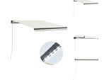 Vidaxl Tenda Da Sole Manuale A Scomparsa Con Led 300X250 Cm Crema - Tende Da Sole