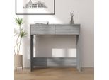 The Living Store Scrivania Grigio Sonoma 80X40X75 Cm Materiale A Base Di Legno