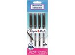 Paper:Mate 2084415 Paper:Mate Penna Gel Jiffy, Nera, Confezione Da 4 Pezzi