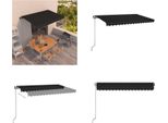Vidaxl Tenda Da Sole A Scomparsa Automatica 450X350 Cm Antracite - Tenda Da Sole - Tenda Da Sole - Tettoia Solare - Tettoie Solari