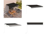 Vidaxl Tenda Da Sole A Scomparsa Automatica 450X350 Cm Antracite - Tenda Da Sole - Tenda Da Sole - Tettoia Solare - Tettoie Solari