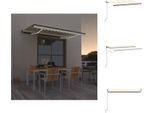 Vidaxl Tenda Da Sole Automatica Con Led E Sensore Vento 450X350 Cm Crema - Tende Da Sole