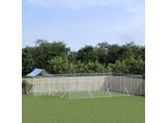 The Living Store Cuccia Per Cani Da Esterno Con Tetto Silver 10X6X2,5 M Acciaio Zincato