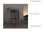 Vidaxl Tenda Da Sole Automatica Con Led E Sensore Vento 450X300 Cm Crema - Tende Da Sole