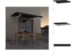 Vidaxl Tenda Automatica Con Led E Sensore Vento 450X350 Cm Antracite - Tende Da Sole