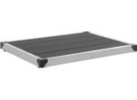 The Living Store Piatto Doccia Da Giardino In Wpc Acciaio Inox 80 X 62 Cm Grigio