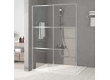 The Living Store Schermo Doccia Per Cabina Doccia Silver 140X195 Cm Esg Vetro Chiaro