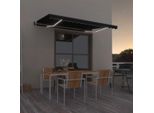 The Living Store Tenda Automatica Con Led E Sensore Vento 450X350 Cm Antracite