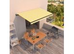 The Living Store Tenda Da Sole A Scomparsa Automatica 450X350 Cm Giallo E Bianco