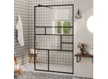 The Living Store Schermo Doccia Per Cabina Doccia Con Vetro Trasparente Esg 100X195 Cm