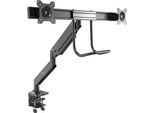 Startech.Com ARMSLIMDUAL2USB3 Supporto Da Tavolo Per Tv A Schermo Piatto 81,3 Cm (32") Nero"