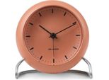 Arne Jacobsen - Orologio Da Tavolo City Hall Con Sveglia, Ø 11 Cm, Arancione Chiaro