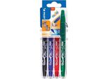 Pilot Frixion Ball Nero, Blu, Verde, Rosso 4 Pz