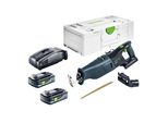 Festool Rsc 18 Eb-Basic Sega A Gattuccio A Batteria 18 V Brushless + 2X Batteria 4,0 Ah + Caricabatteria Rapido + Systainer