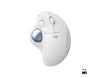Logitech Mouse M575, Ergo, Wireless, Unifying, Bluetooth, Bianco