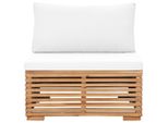 Syfax™ Divano Centrale Da Giardino Con Cuscino Crema Massello Di Teak