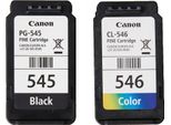 Canon PG-545 / CL-546 Multipack - Confezione Da 2 - 8 Ml - Nero, Colore (Ciano, Magenta, Giallo) - Originale - Cartuccia D'inchiostro - F