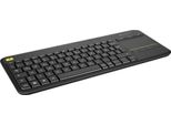 Logitech Wireless Touch Keyboard K400 Plus - Tastatur - 2,4 Ghz - Deutsch - Schwarz (920-007127)