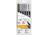 Tombow Abt Dual Brush Pen Set Marcatore Grigio 6 Pz