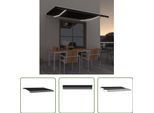 The Living Store Tenda A Scomparsa Manuale Con Led 400X300 Cm Antracite