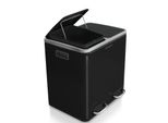Cestino A Pedale Karat Felix Sistema Di Separazione Nero 2 X 30 Litri (60 Litri)
