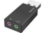 Hama Scheda Audio Usb 2.0, 2X Prese Jack Microfono/Cuffia, Convertitore Digitale Analogico (Dac)