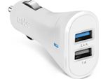 Sbs Mini Caricatore Auto 12W - Ricarica Rapida Con Due Porte Usb