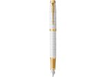 Parker 2143652 Penna Stilografica Sistema Di Riempimento Della Cartuccia Oro, Bianco 1 Pz