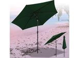 Ombrellone Karpal 2,7 M Idrorepellente Da Giardino UV40+ Patio Con Manovella Colore:Verde