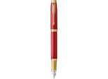 Parker 2143650 Penna Stilografica Sistema Di Riempimento Della Cartuccia Oro, Rosso 1 Pz