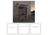 The Living Store Tenda Da Sole Manuale A Scomparsa Con Led 450X300 Cm Crema