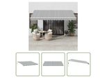 The Living Store Tenda Da Sole Automatica Antracite E Bianca 450X300 Cm