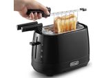 Delonghi CTLAP2203.BK Tostapane 2 Fette Nero 550 W