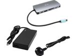 I-Tec Metal USB-C Nano Dock Hdmi/Vga With Lan + Universal Charger 77 W
